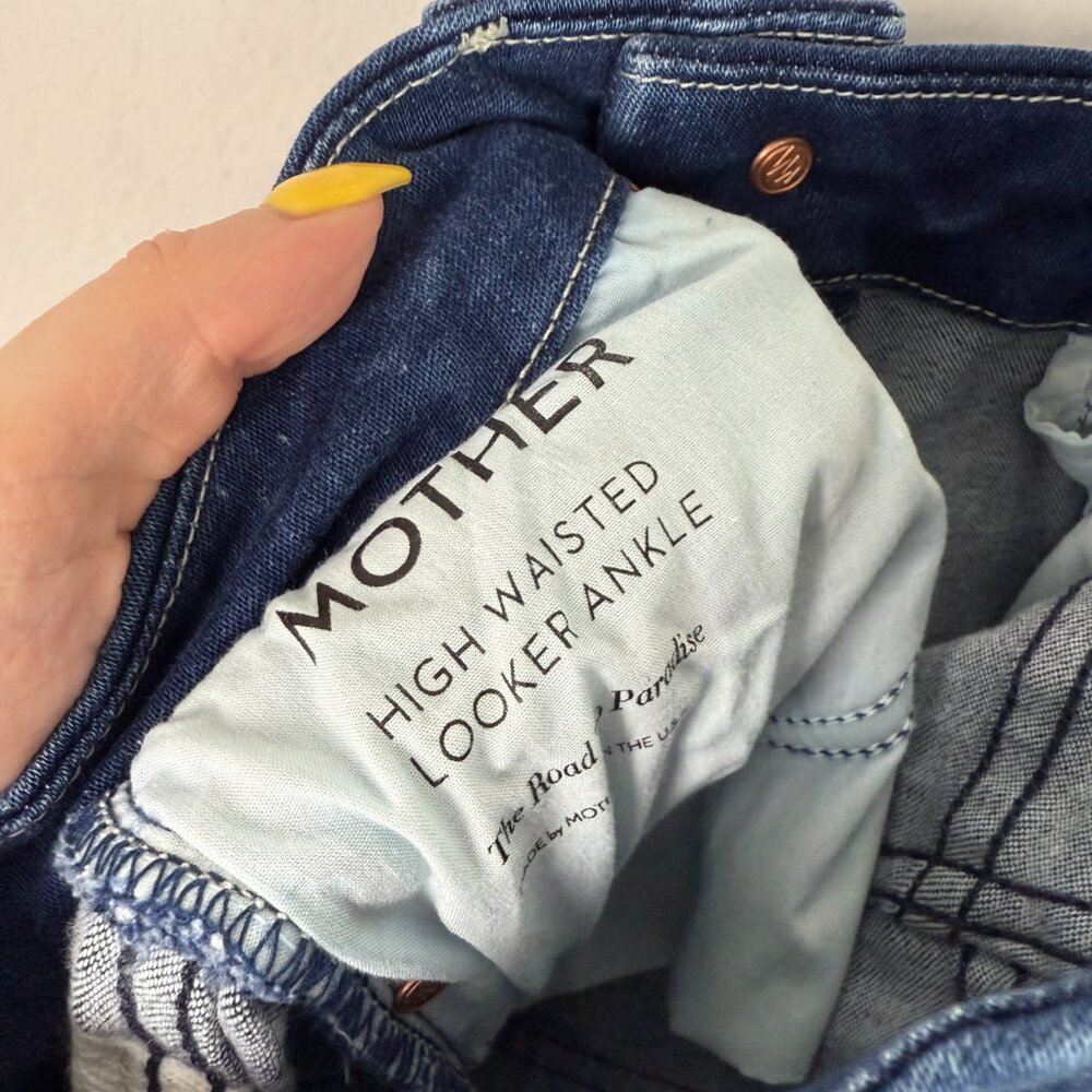 MOTHER High Waisted Looker Ankle Jeans The Road To Paradise Size 26 EUC - Picture 14 of 16